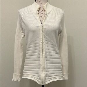 Belldini Cream Cardigan Rhinestone zipper